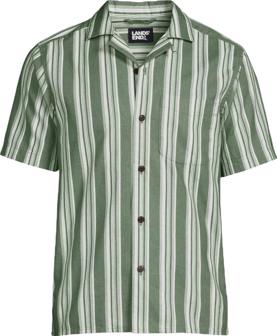 Men's Short Sleeve Linen Hawaiian Camp Collar Shirt