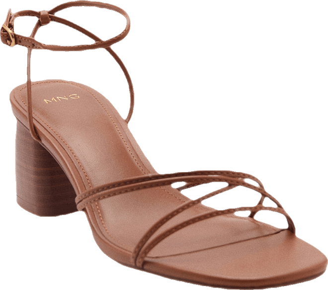 Women's Crossed Strap Heeled Sandals