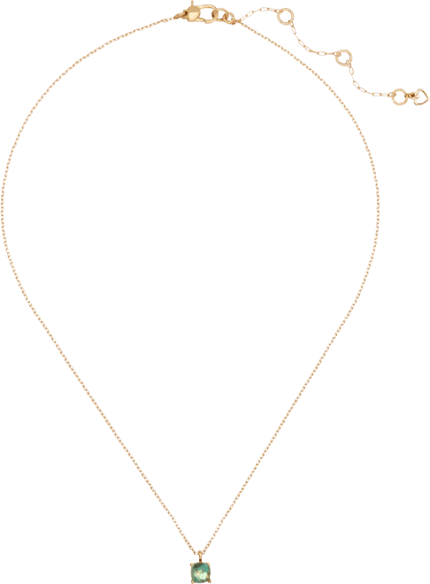 Gold-Tone Cubic Zirconia Pendant Necklace, 16" + 3" extender