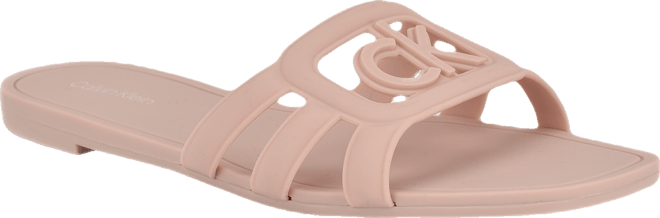 Women's Yoana Logo Slip-On Jelly Flat Sandals