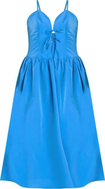 Women's Front Ties Midi Dress