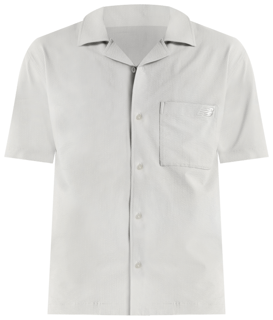 New Balance Men's Seersucker Button Up Short Sleeve