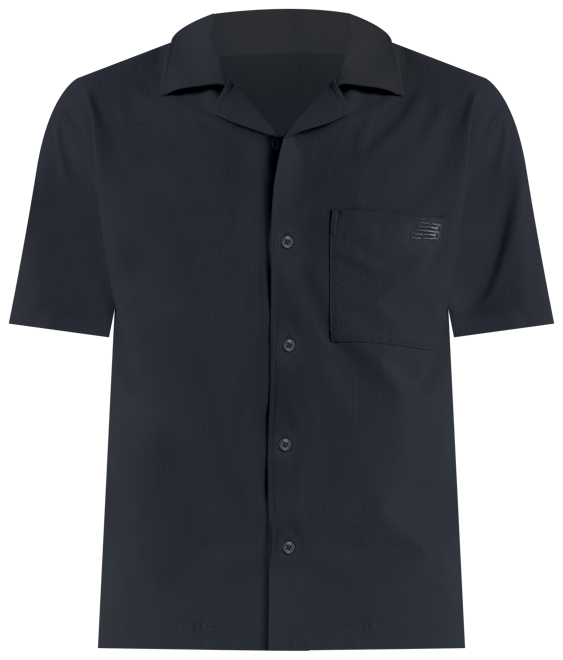 New Balance Men's Seersucker Button Up Short Sleeve
