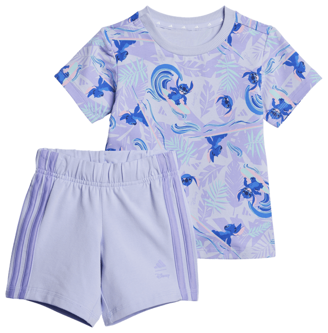 ジュニアです adidas x Disney Lilo And Stitch Shorts and T-Shirt Set
