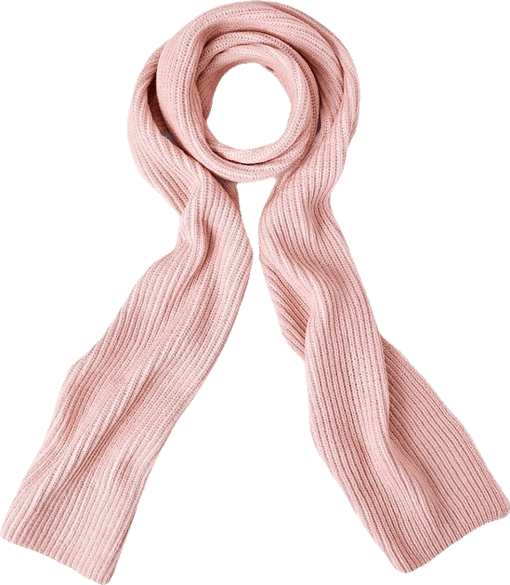 Wellington Two Tone Rib Winter Scarf in Pink