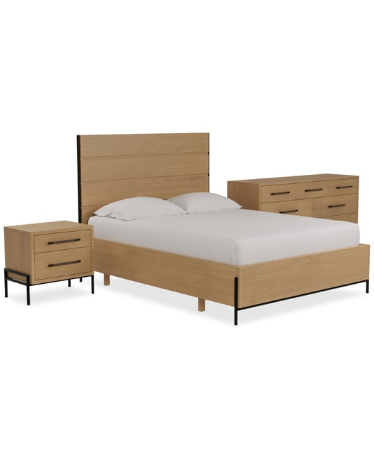 Linstead 3-Pc. King Panel Set (Bed, Dresser & Nightstand), Created for Macy's