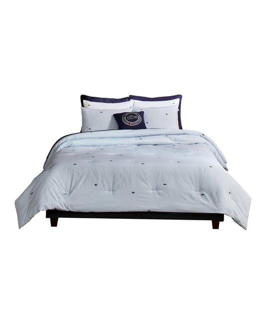 Pinstripe Croc Cotton 3-Pc. Comforter Set, King