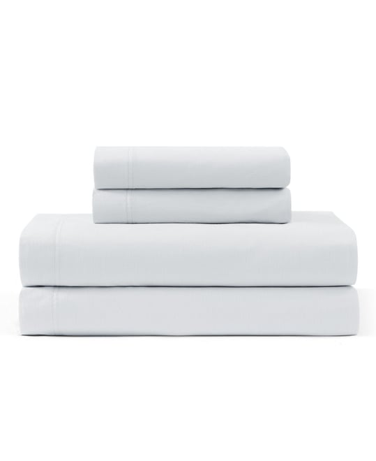 Solid 144-Thread Count Cotton Chambray Washed 4-Pc. Sheet Set, King