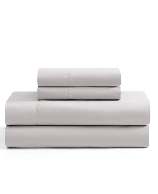 Solid 200-Thread Count Cotton Percale 4-Pc. Sheet Set, Queen