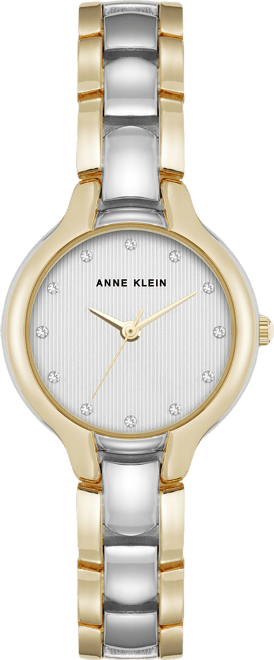 Women's Quartz Two-Tone Metal Alloy and Crystal Accented Dial Watch, 28mm