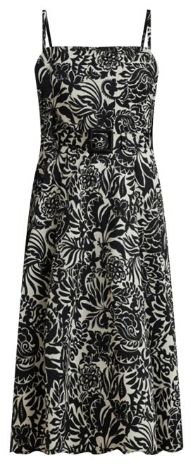 送関込☆RALPHLAUREN FLORAL BELTED FAILLE COCKTAIL DRESS Floral Belted Faille Cocktail Dress