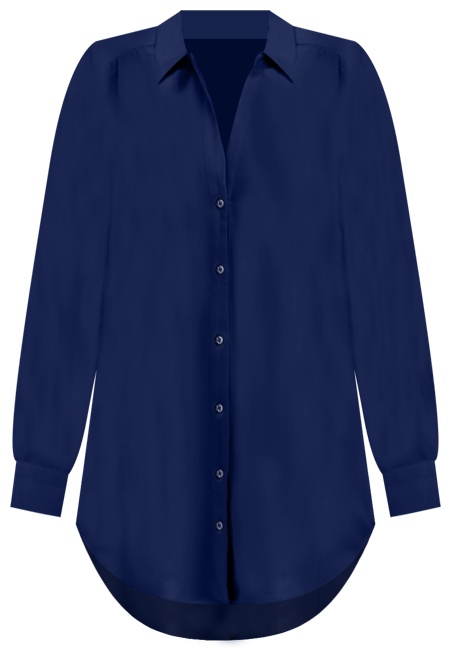 Women's Roll-Tab Button-Down Long Blouse, Created for Macy's