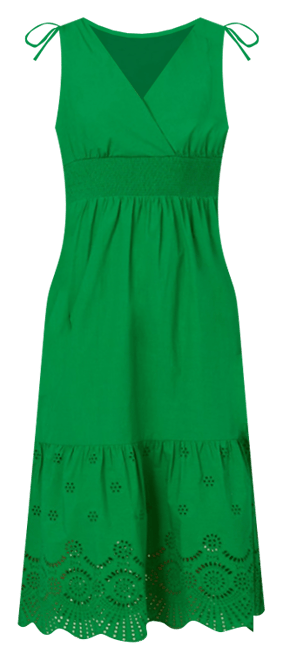 【海外限定】AdriannaPapell ドレス☆Adrianna by Smocked Waist Adrianna by Adrianna Papell Ruffle V-Neck Smocked Waist