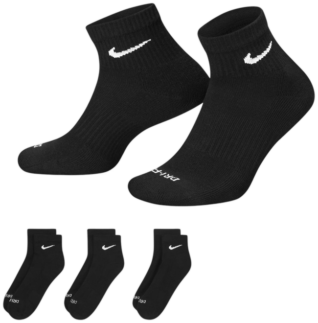 Nike Everyday Plus Cushioned Training Ankle Socks (3 Pairs)