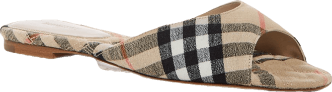 【BURBERRY】CHECK MEWS SLIDES Burberry Women's Mews Check Slide Sandals | Bloomingdale's