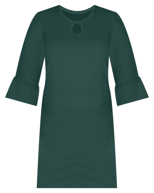 Plus Size Three Quarter Sleeve Mini Dress