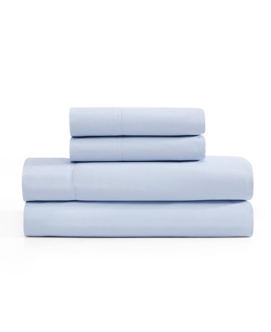 Solid 200-Thread Count Cotton Percale 4-Pc. Sheet Set, Queen