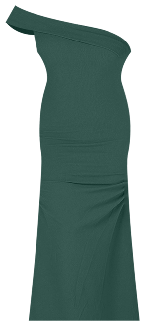 Plus Size Formal One Shoulder Ruched Mermaid Maxi Dress