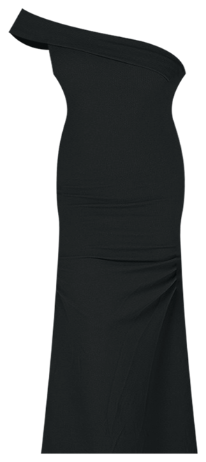 Plus Size Formal One Shoulder Ruched Mermaid Maxi Dress