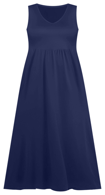 Plus Size Maxi Sleeveless Dress with Pockets