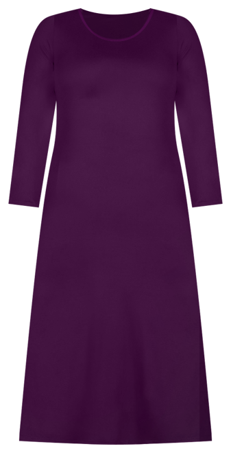 Plus Size Long Sleeve Side Slit Fitted Maxi Dress