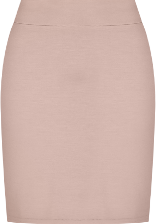 Plus Size Solid Color Elastic Waist Knee Length Pencil Skirt