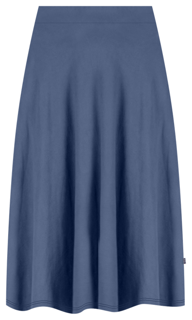 Plus Size Elastic Waist Pleated Pocket Midi Skirt