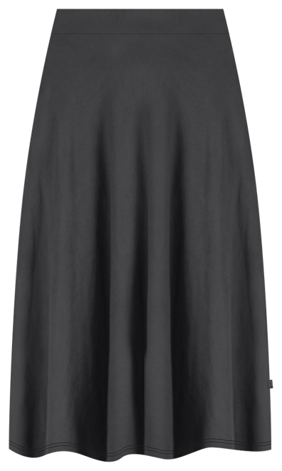 Plus Size Elastic Waist Pleated Pocket Midi Skirt
