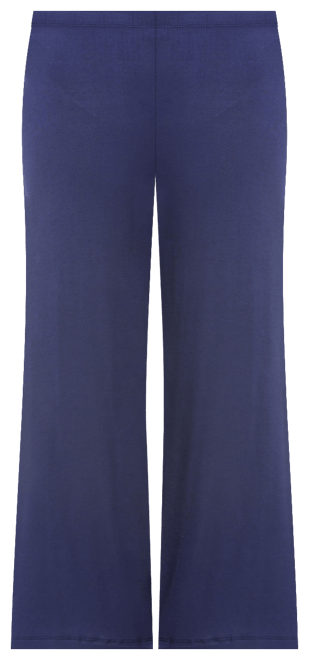 Plus Size Elastic Waist Flared Leg Palazzo Pants