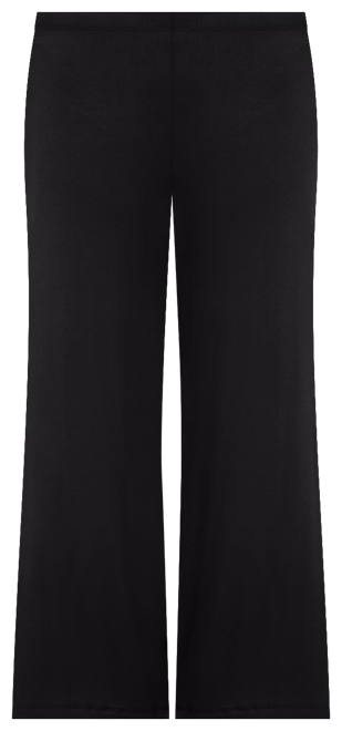 Plus Size Elastic Waist Flared Leg Palazzo Pants