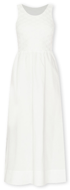 Bryony Lace Poplin Midi Dress