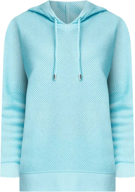 Zenergy® Crochet Knit Hooded Pullover Top