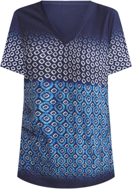 Zenergy® Graphic Ombre V-Neck Tee