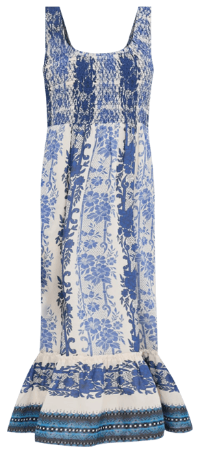 Bondi Blues Cotton Voile Mallie Dress