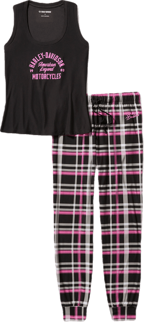 Women's Plaid Pajama Pant Set