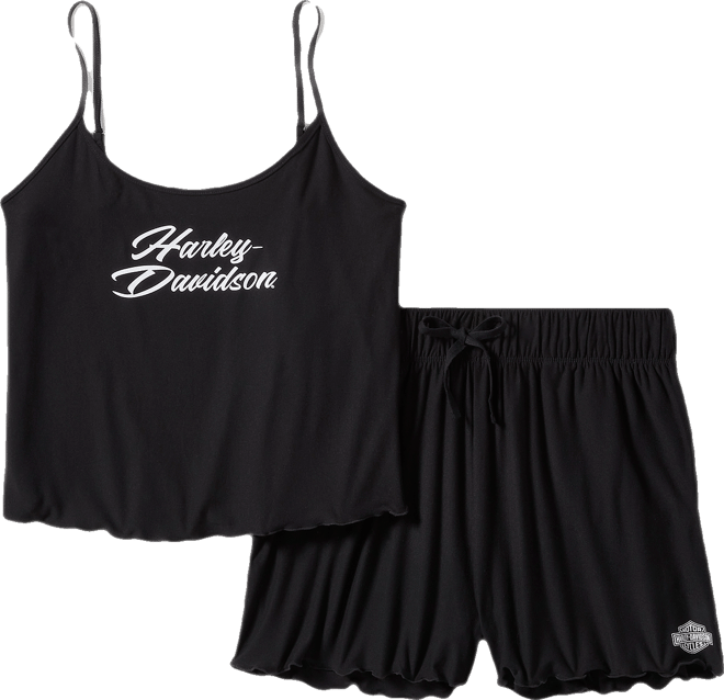Women's Lettuce Trim Pajama Short Set