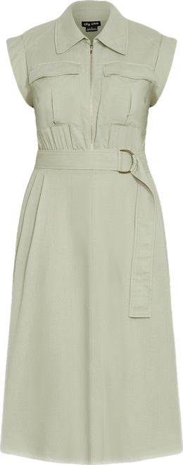 Plus Size Utility Midi Dress