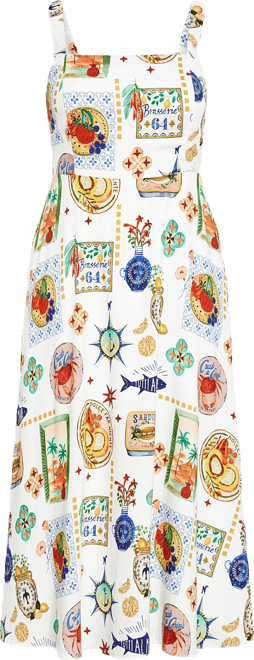 Plus Size Capria Print Maxi Dress