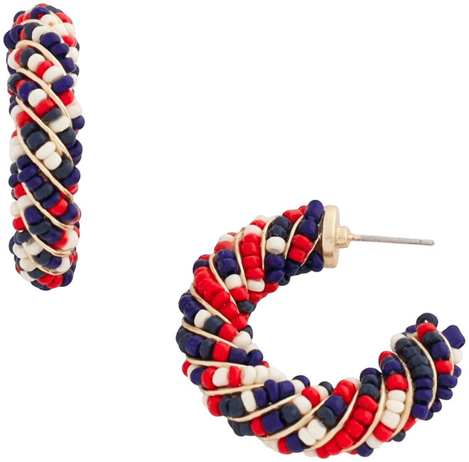 No Droop® Beaded Hoop Earrings