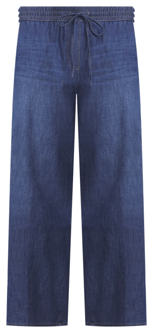 Lightweight Drawstring Ankle Jeans