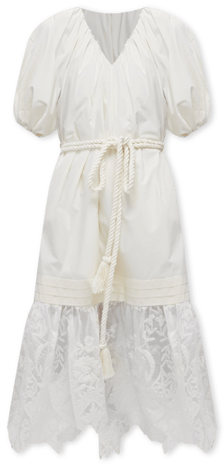 Cream Cotton Lace Juniper Dress