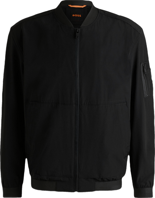 Boss by  Men's Four-Way Stretch Softshell Bomber Jacket
