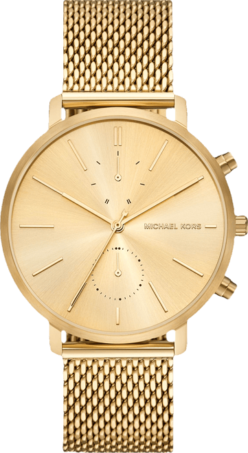 Men's Blake Multifunction Gold-Tone Mesh Watch, 42mm