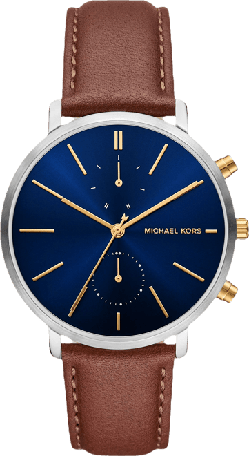 Men's Blake Multifunction Luggage Leather Watch, 42mm