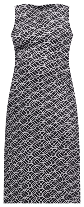 Plus Size Print Sleeveless Side Slit Maxi Dress