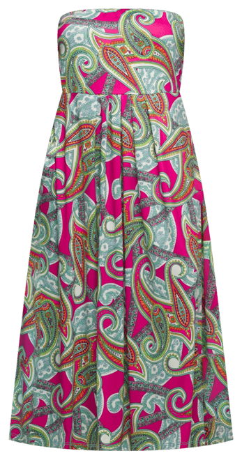 Plus Size A-Line Strapless Maxi Dress with Pockets