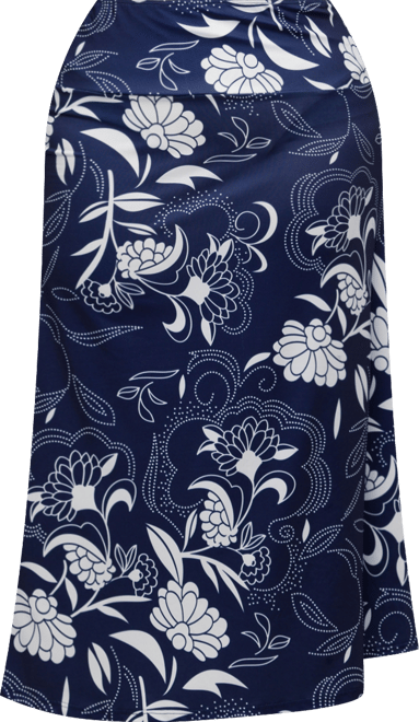 Plus Size Elastic Waist A-Line Maxi Skirt