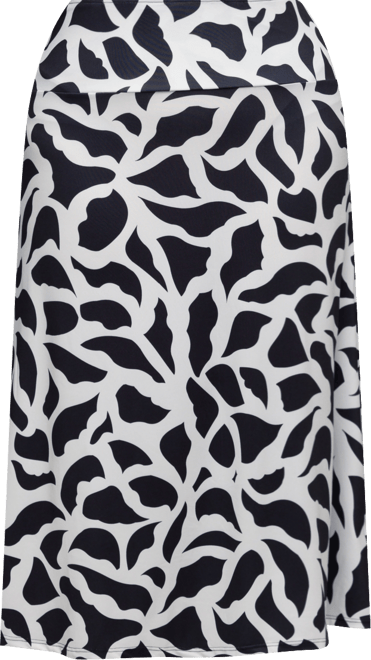 Plus Size Elastic Waist A-Line Maxi Skirt