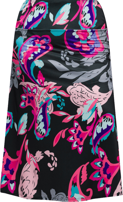 Plus Size Elastic Waist A-Line Maxi Skirt