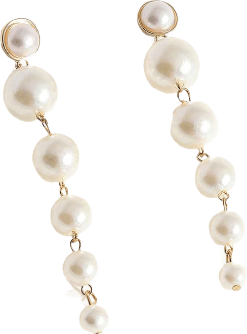 Women's Pearl Statement Drop Earrings